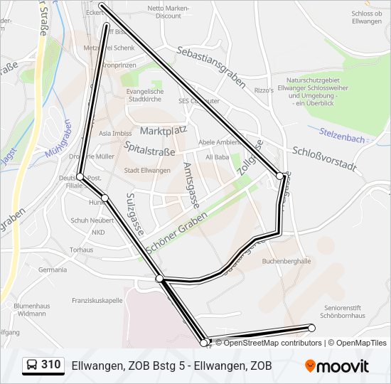 310 Bus Line Map