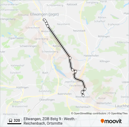 320 Bus Line Map