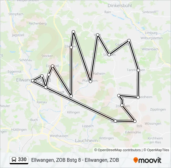 330 Bus Line Map