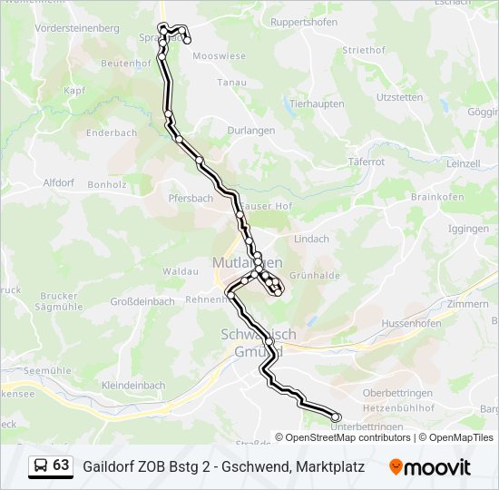 63 Bus Line Map
