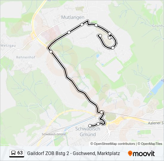 63 Bus Line Map