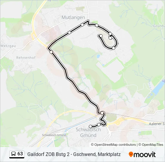 63 Bus Line Map
