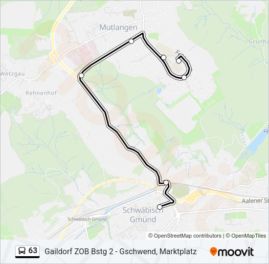 63 Bus Line Map