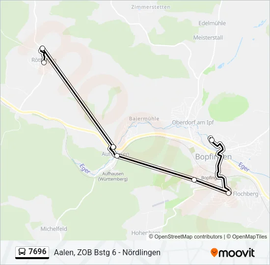 7696 Bus Line Map