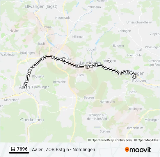 7696 Bus Line Map