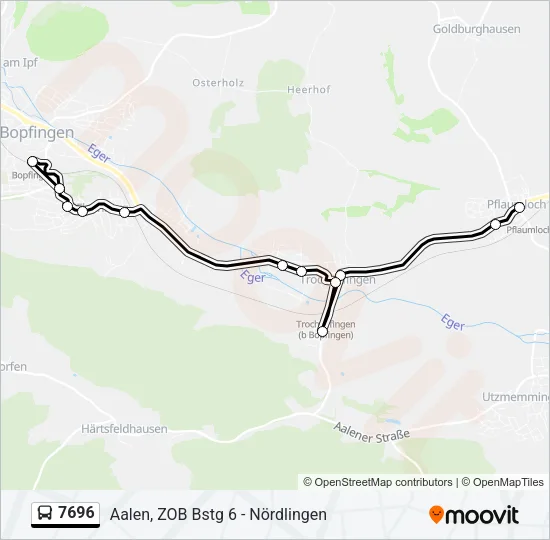 7696 Bus Line Map
