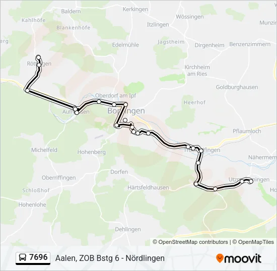 7696 Bus Line Map