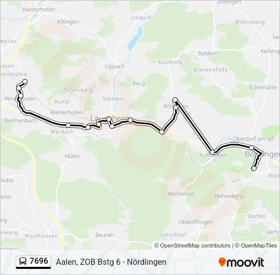 7696 Bus Line Map