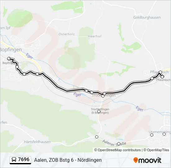7696 Bus Line Map