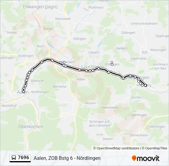 7696 Bus Line Map