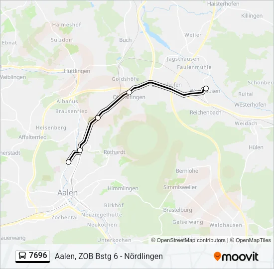 7696 Bus Line Map