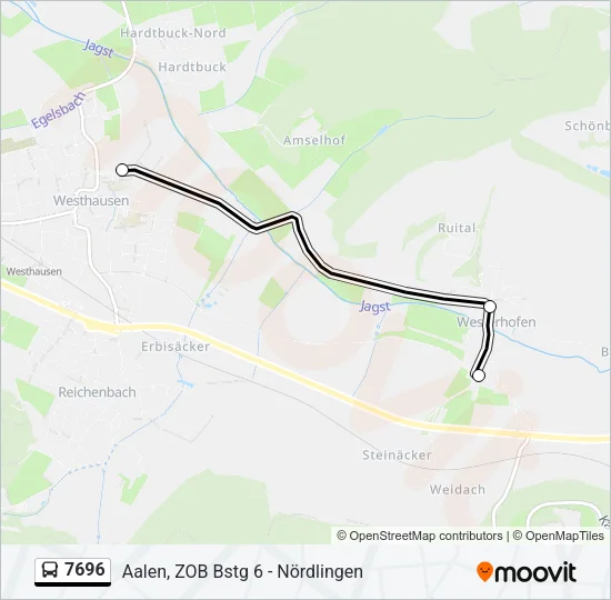 7696 Bus Line Map