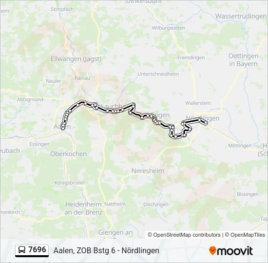 7696 Bus Line Map
