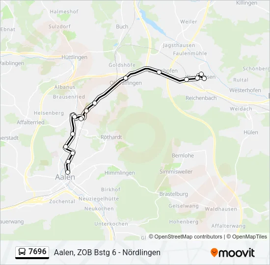 7696 Bus Line Map
