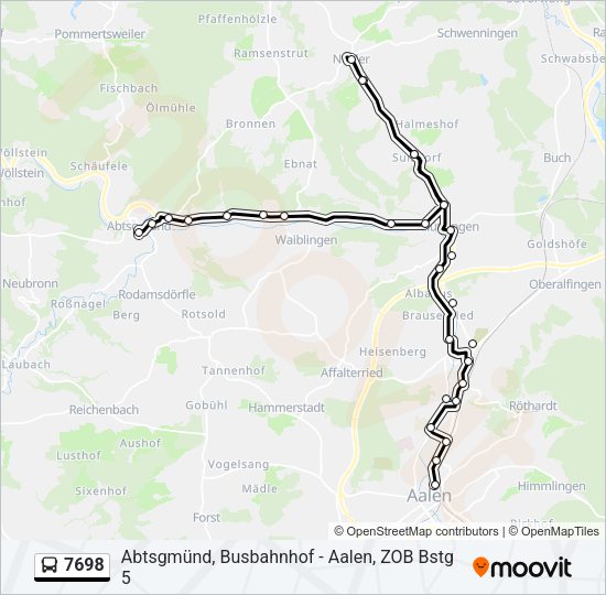 7698 Bus Line Map