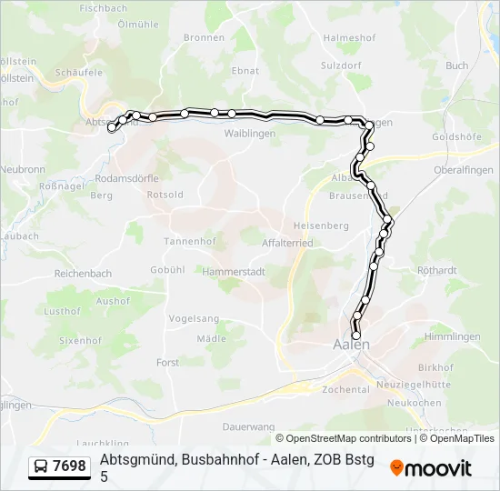 7698 Bus Line Map