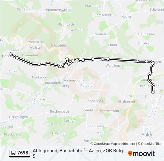 7698 Bus Line Map