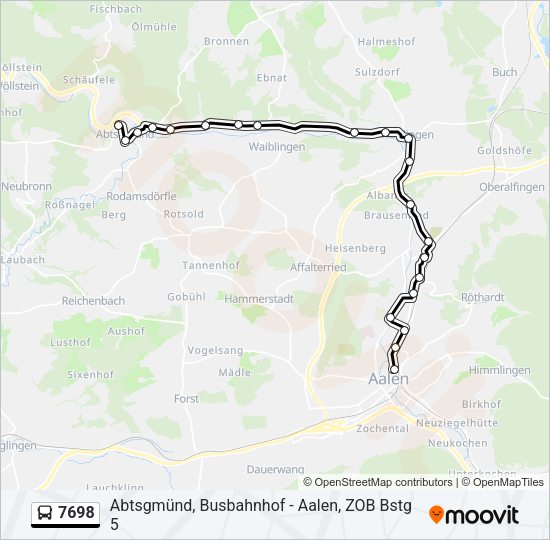 7698 Bus Line Map