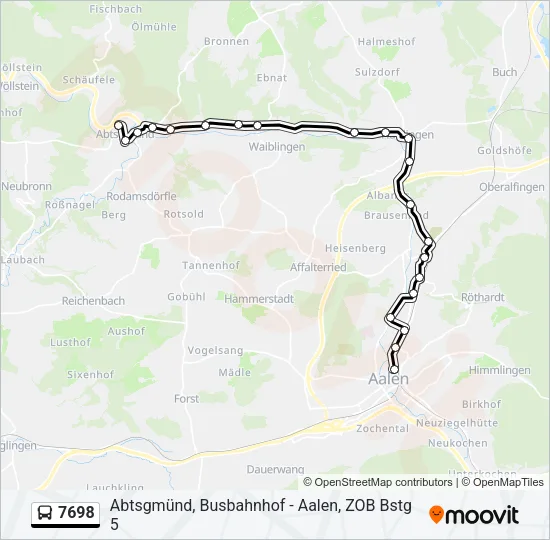 7698 Bus Line Map