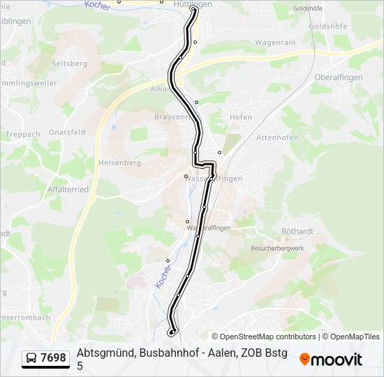 7698 Bus Line Map