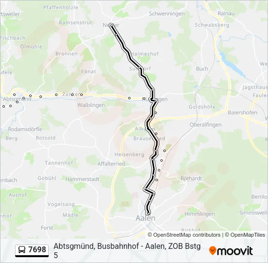 7698 Bus Line Map