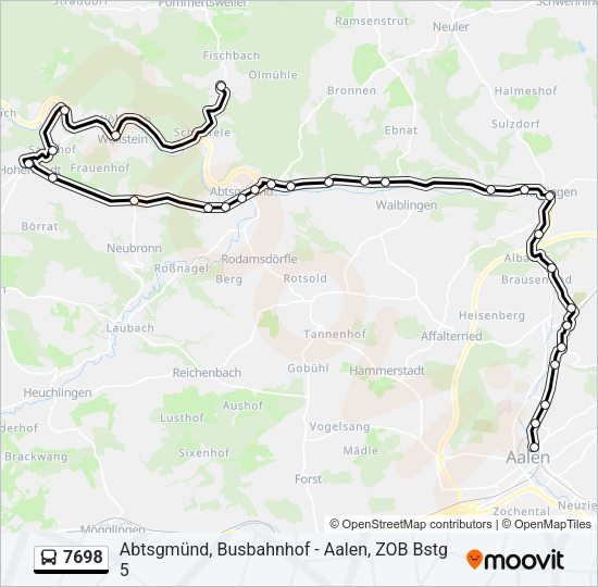 7698 Bus Line Map