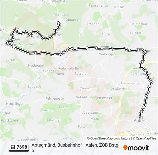 7698 Bus Line Map