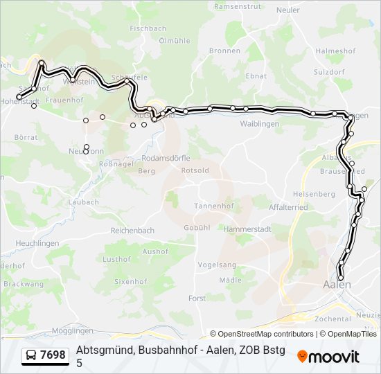 7698 Bus Line Map