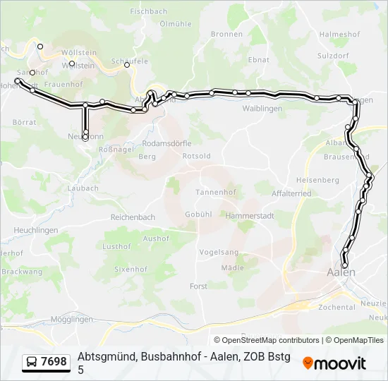 7698 Bus Line Map