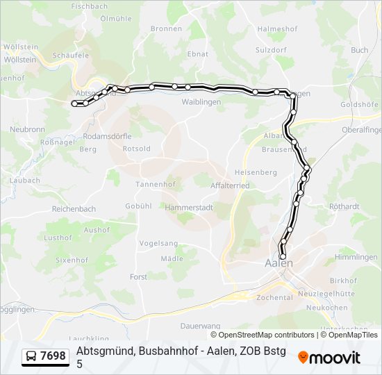 7698 Bus Line Map