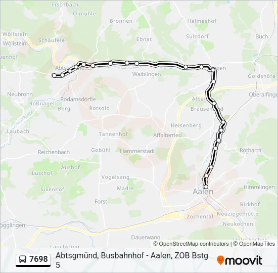 7698 Bus Line Map