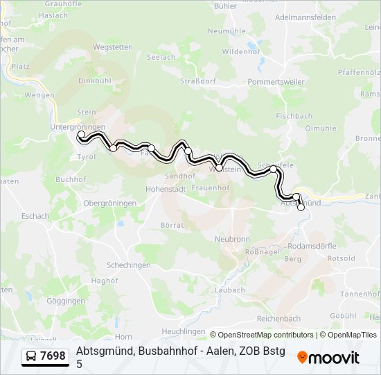 7698 Bus Line Map