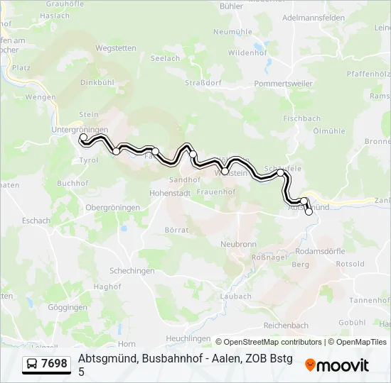 7698 Bus Line Map