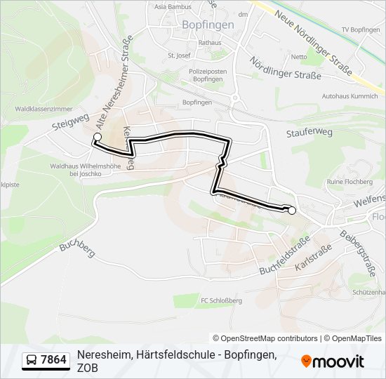 7864 Bus Line Map