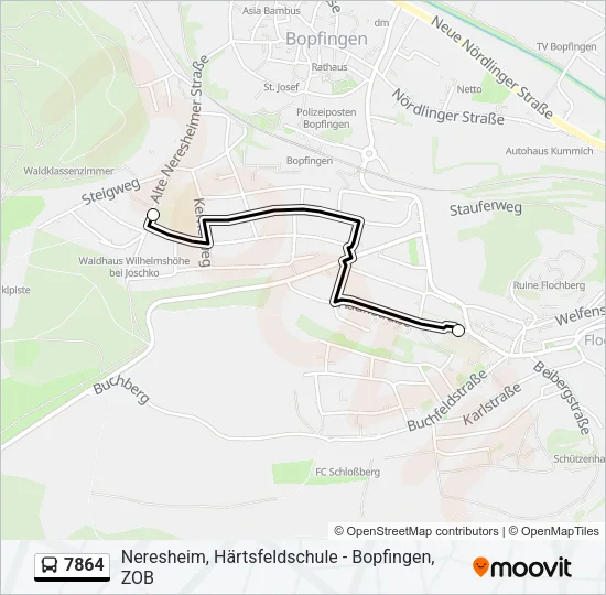 7864 Bus Line Map