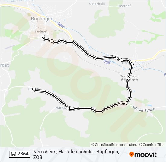 7864 Bus Line Map