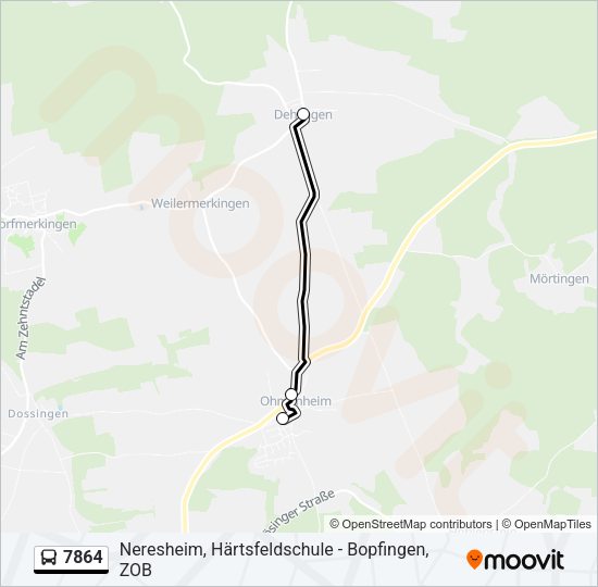 7864 Bus Line Map