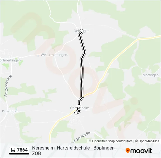 7864 Bus Line Map
