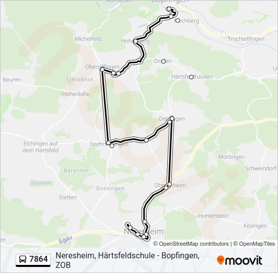 7864 Bus Line Map