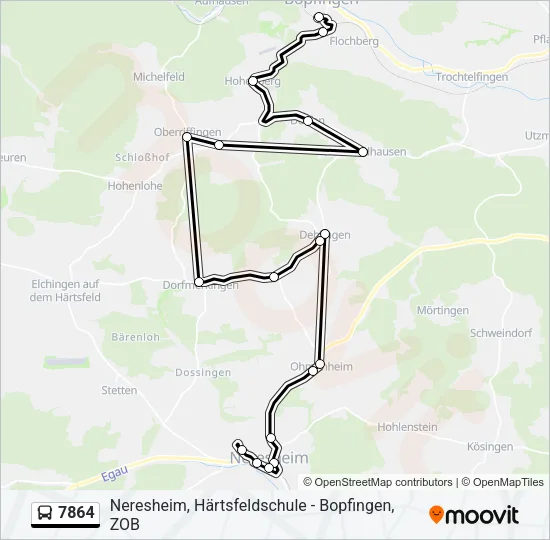 7864 Bus Line Map