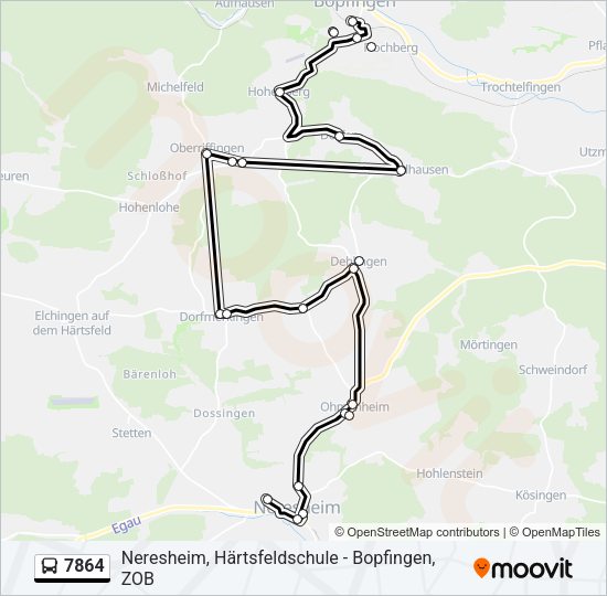 7864 Bus Line Map