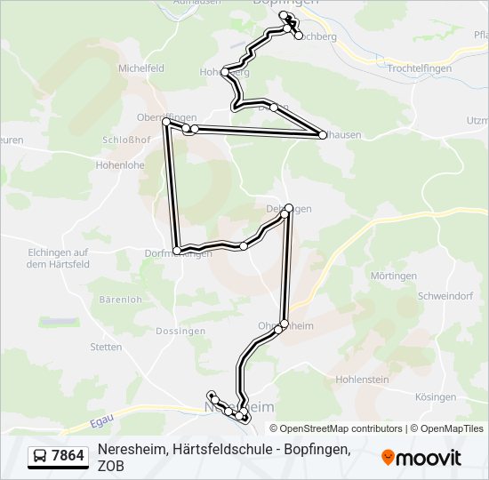 7864 Bus Line Map