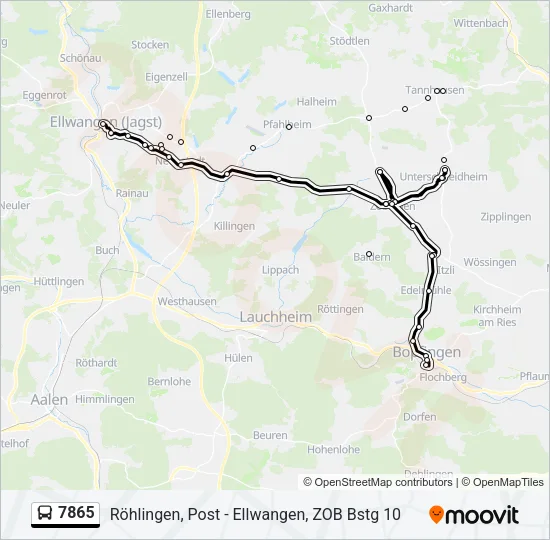 7865 Bus Line Map