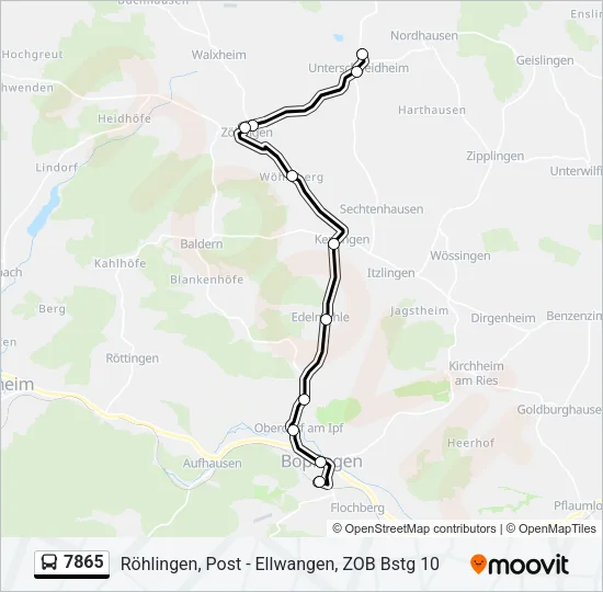 7865 Bus Line Map