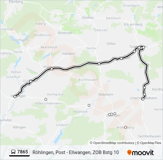 7865 Bus Line Map