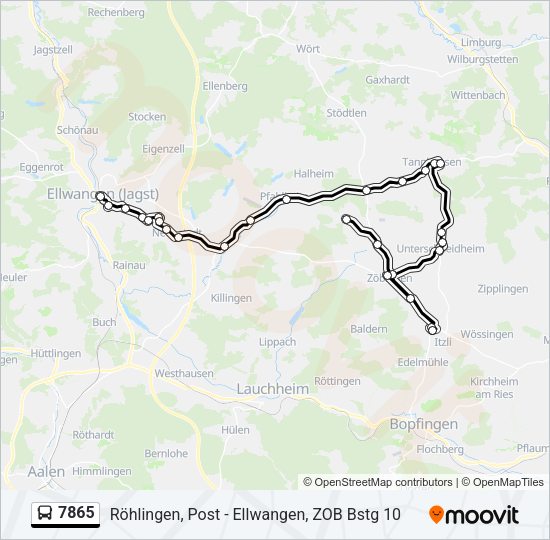 7865 Bus Line Map
