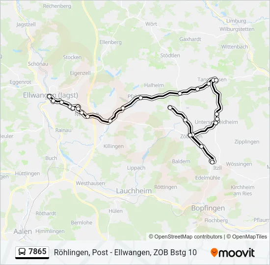 7865 Bus Line Map