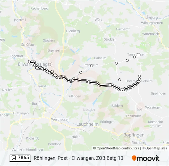 7865 Bus Line Map