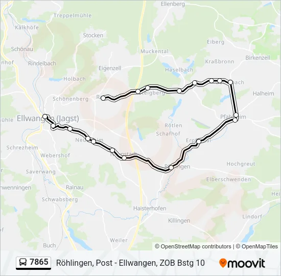 7865 Bus Line Map
