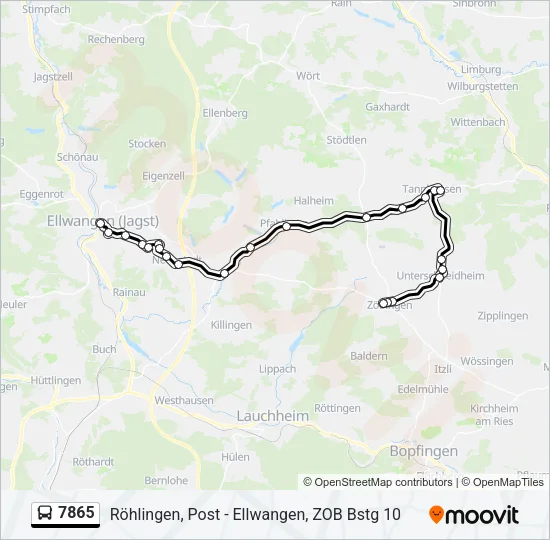 7865 Bus Line Map